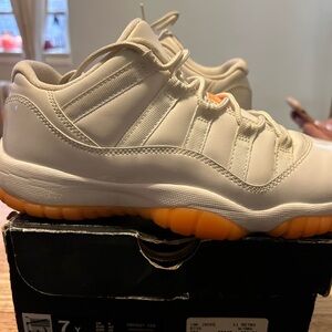 Kids Cream and Orange Sneakers